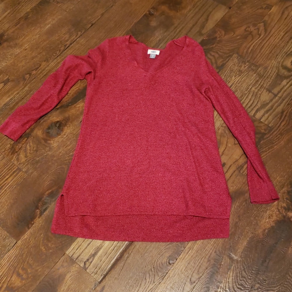 Maroon thin knit tunic